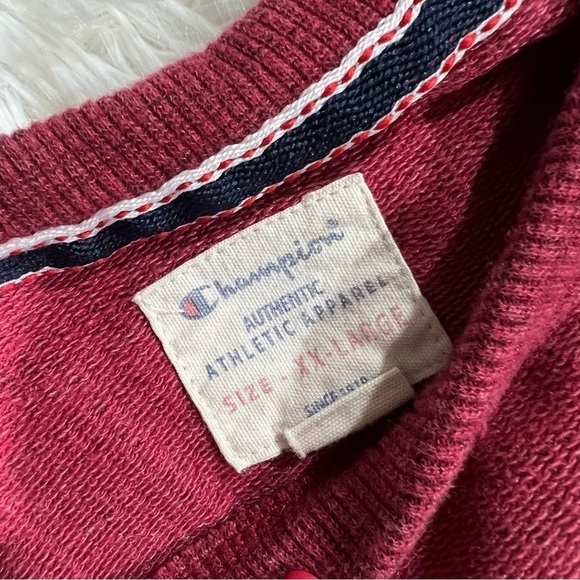 CHAMPION Red Crew Neck Pullover mens XXL - Picture 2 of 9